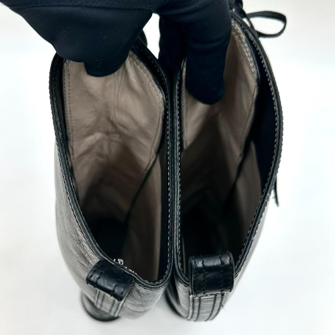 CHANEL シャネル レースアップ ココマーク ロングブーツ ヴィンテージ 黒
