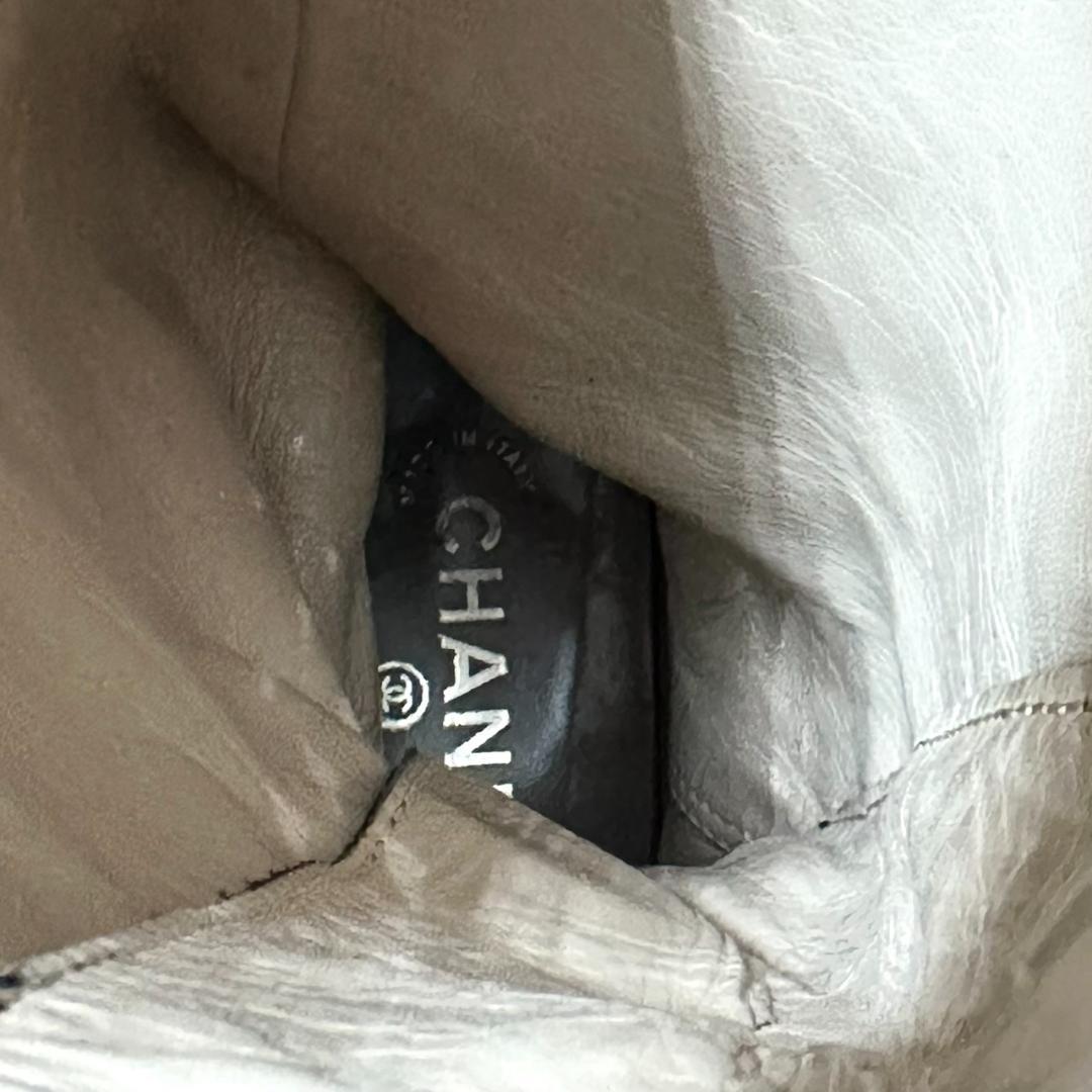 CHANEL シャネル レースアップ ココマーク ロングブーツ ヴィンテージ 黒