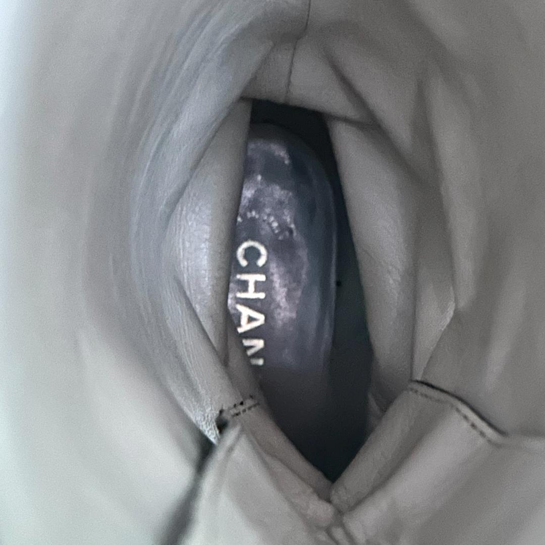 CHANEL シャネル レースアップ ココマーク ロングブーツ ヴィンテージ 黒