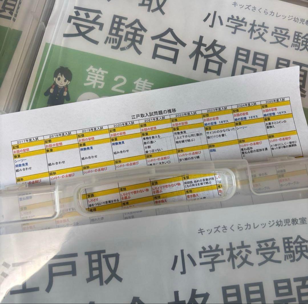 江戸取受験合格問題　小学校受験　１-６ 江戸川学園取手小学校