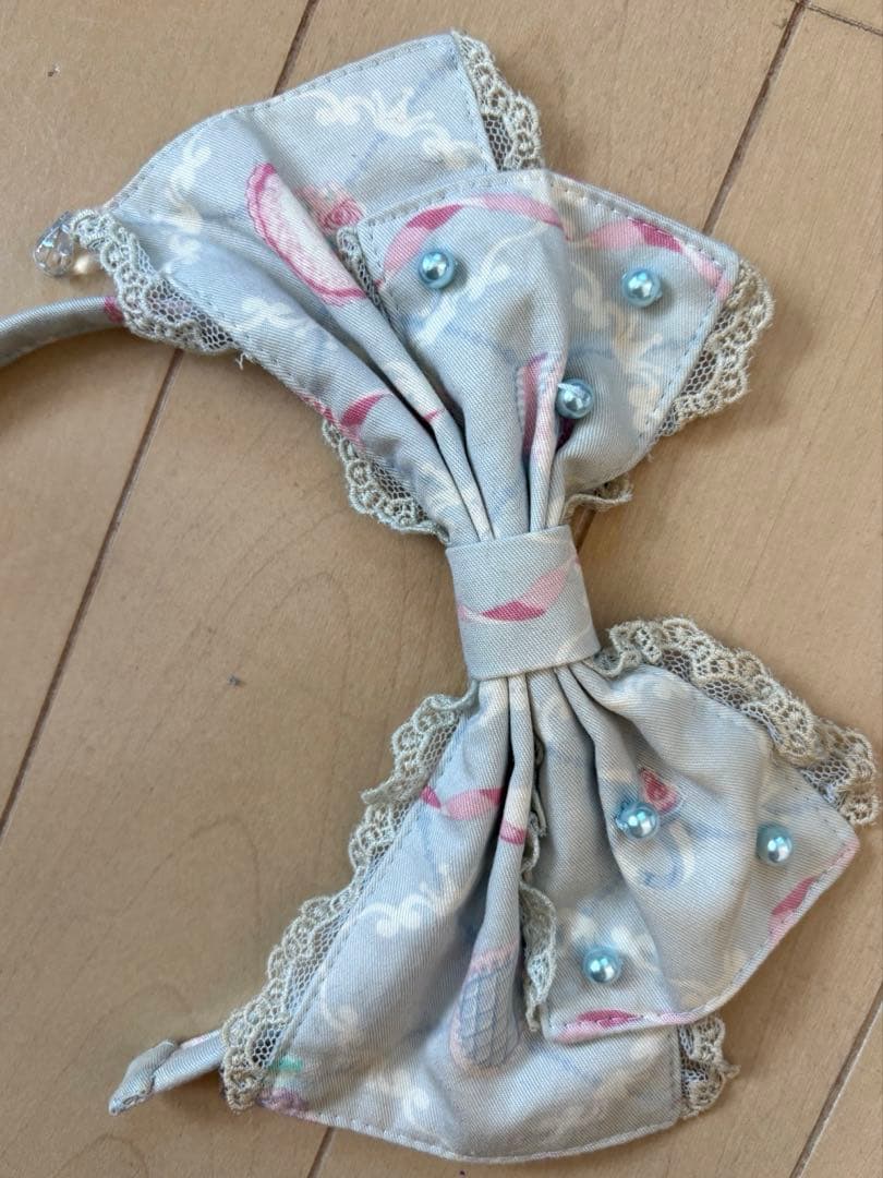 Angelic Pretty メモリアルケーキ ななめリボンカチューシャ
