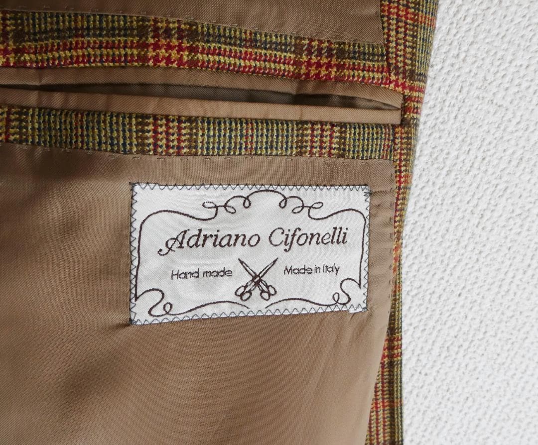Adriano Cifonelli　イタリア製 チェック テーラードジャケット