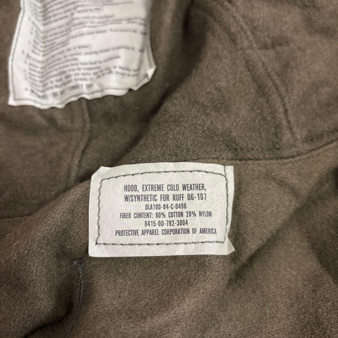 デッドストック　米軍　実物　80s M65 フィッシュテールパーカーフード　④