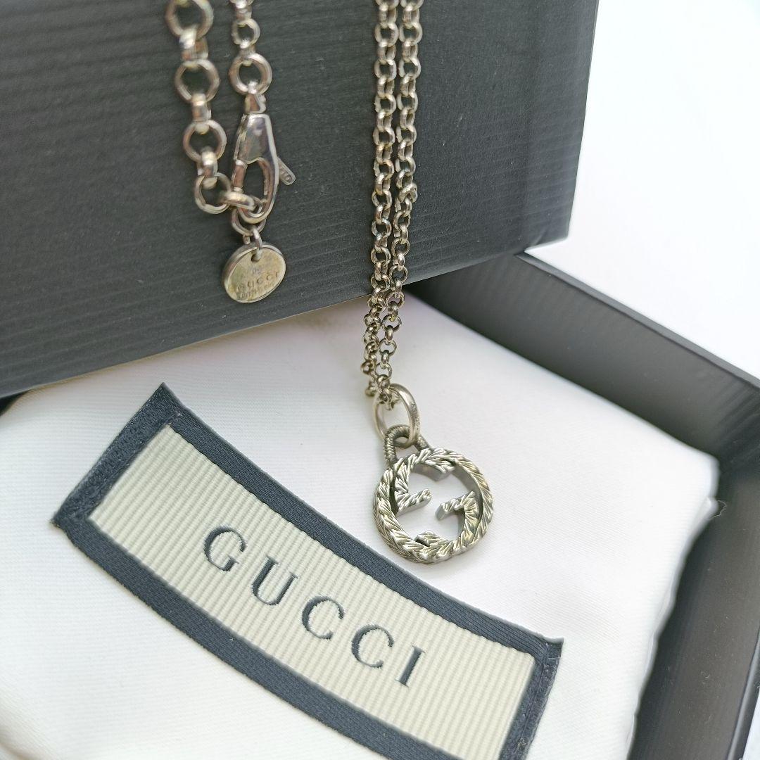 美品✨️保存箱袋付き　GUCCI インターロッキングG　 ネックレス　グッチ