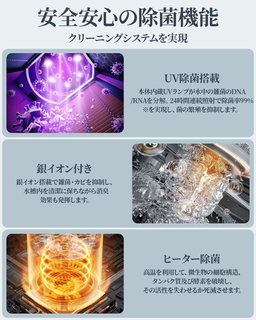【新品未使用】置き型加湿器 10Lタンク　静音　冷加湿・温加湿のハイブリッド加湿