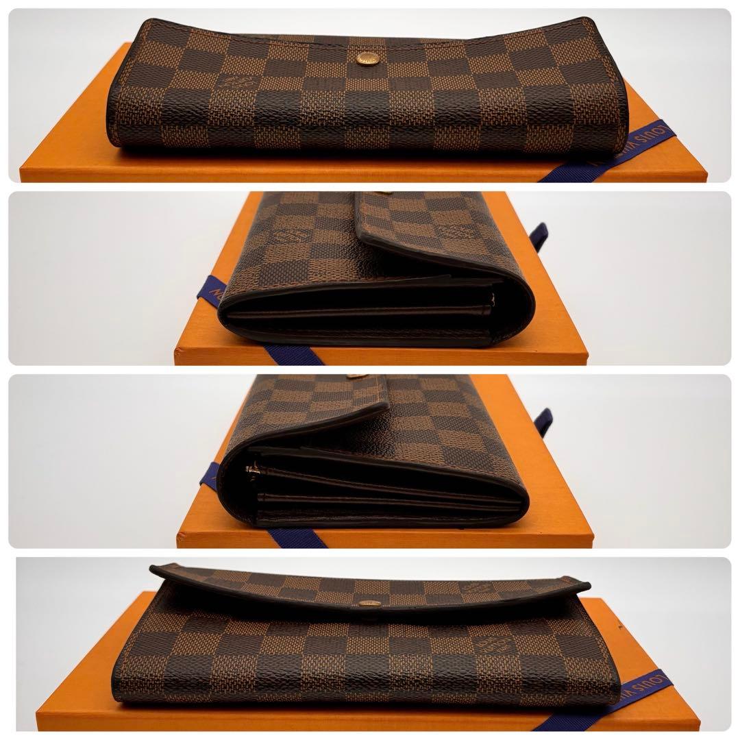 【鑑定済み】ルイヴィトン✨ダミエ 二つ折り財布✨ポルトフォイユサラ 長財布