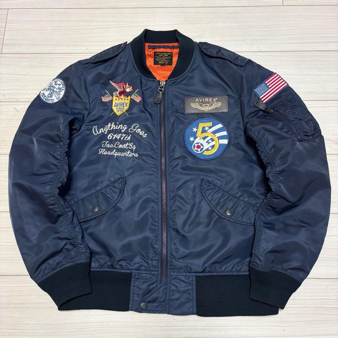 限定 AVIREX L-2A MA-1 フライトジャケット 米第5空軍第 2XL