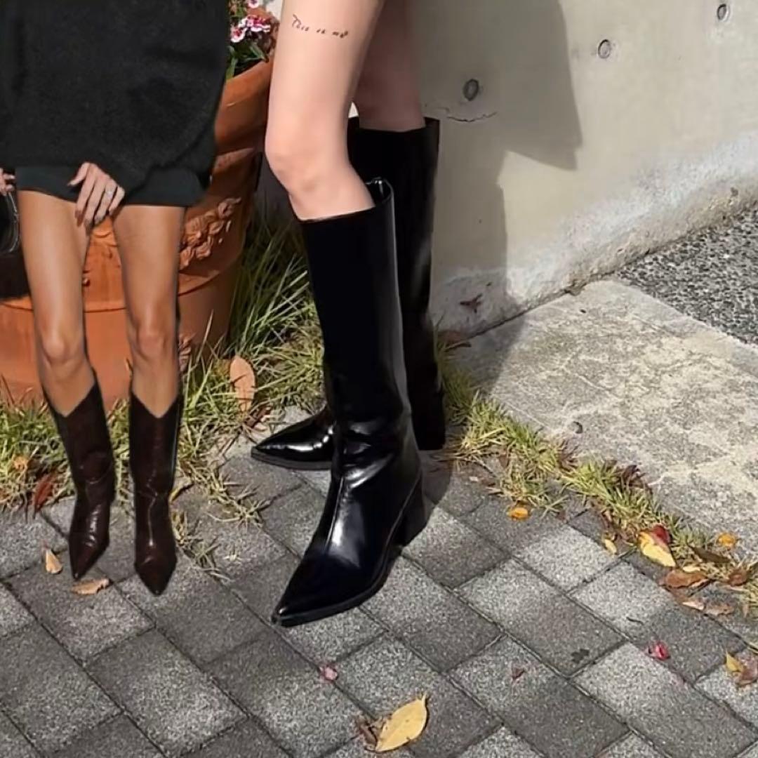 ZARA♡ポンテッドトゥブーツ♡完売品♡
