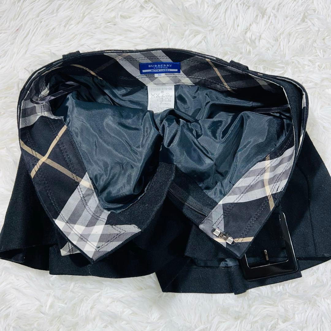 Burberry バーバリー キュロット カシミア混 ホース刺繍 ベルト付き