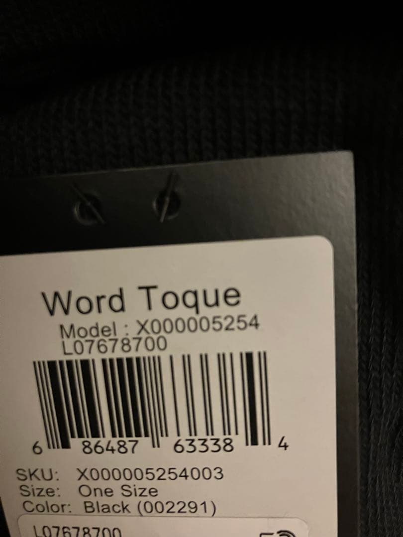 ARC'TERYX Word Toque ブラック ニット帽