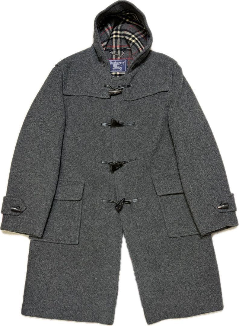 80s Burberry's イングランド製　グレー ダッフルコート ユーロ
