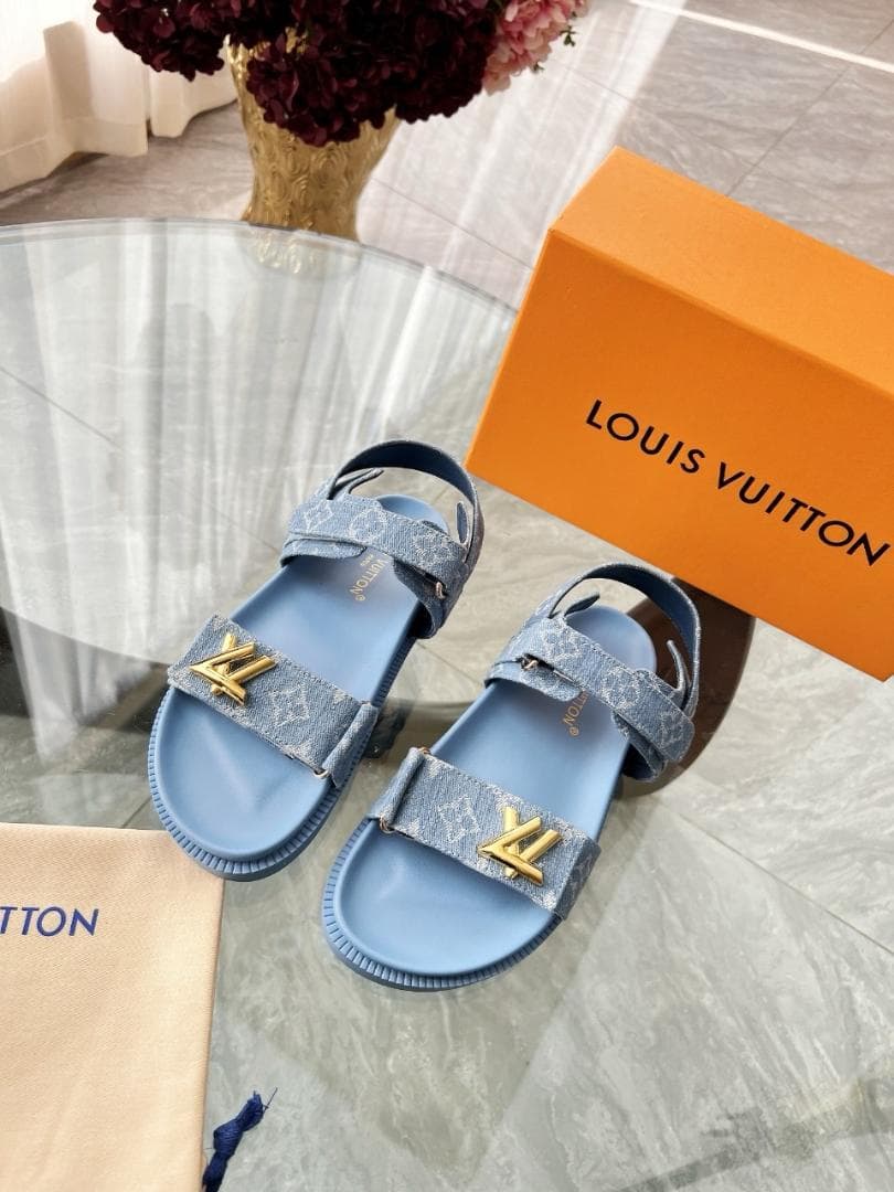 LOuIS VuITTOΝ ブルー サンダル 38