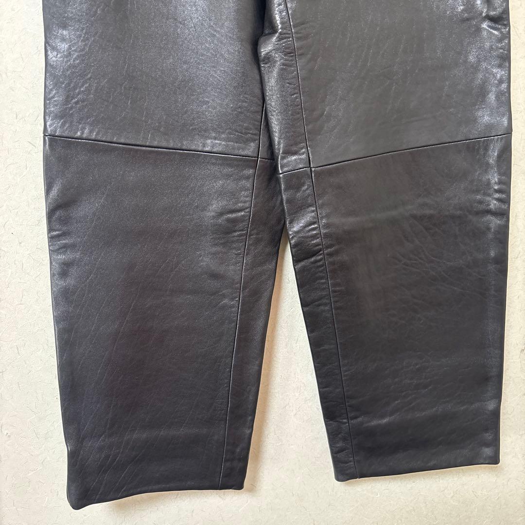 Valentino Garavani VERA PELLE本革 レザーパンツ46