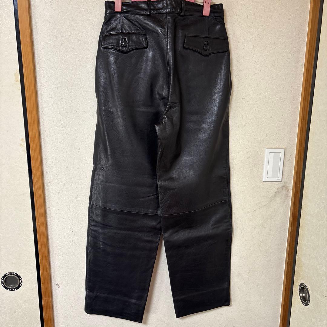 Valentino Garavani VERA PELLE本革 レザーパンツ46