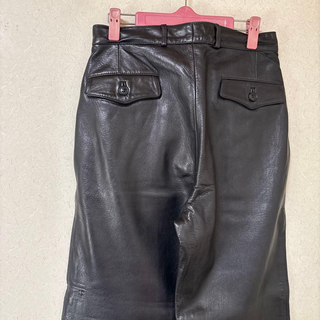 Valentino Garavani VERA PELLE本革 レザーパンツ46