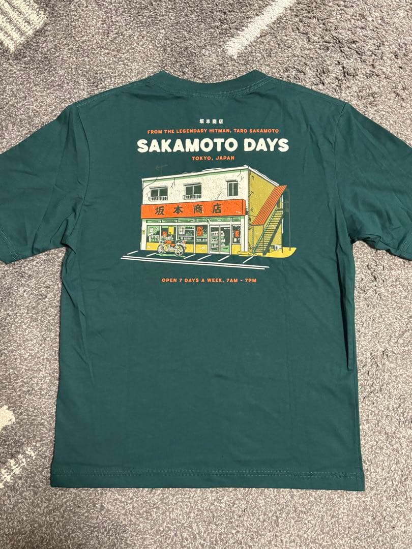 あ*る様 SAKAMOTO DAYS ダークグリーン Tシャツ S