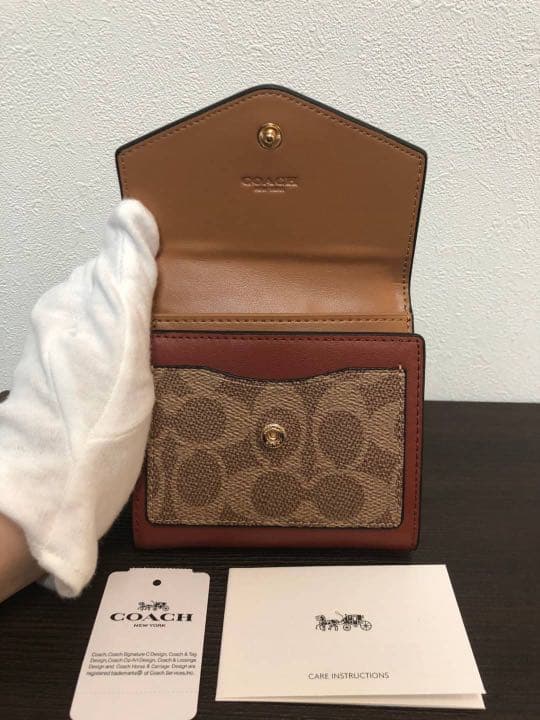 COACH コーチ カラーブロックシグネチャー折財布
