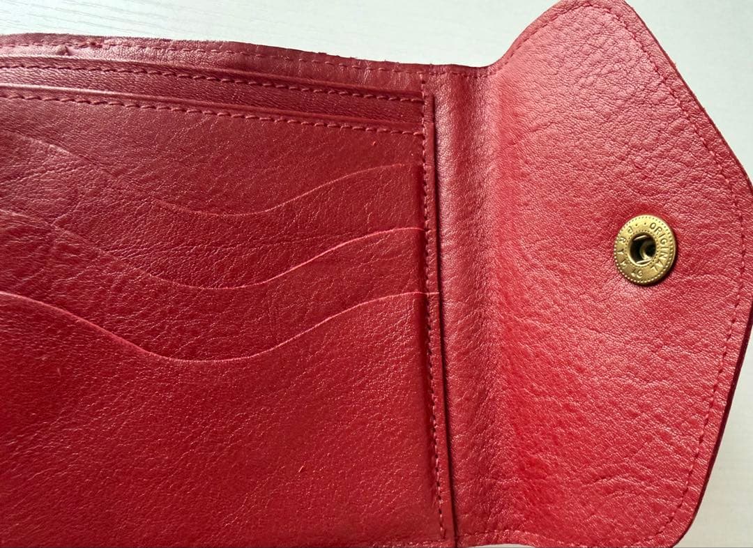 【美品】イルビゾンテ　がま口　二つ折り　財布　ウォレット　赤　レッド