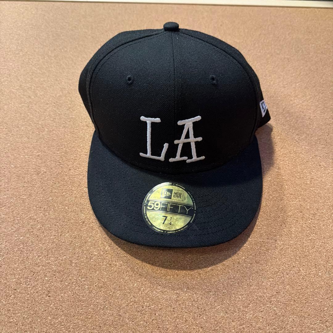 Stussy × ニューエラ　LAロゴ　ブラック　7 1/4