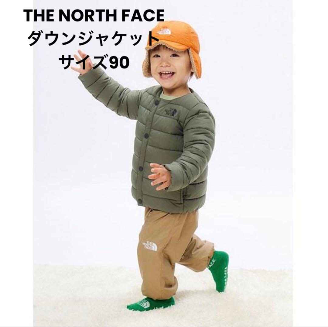 【美品】THE NORTH FACE ベビーダウンジャケットカーキ