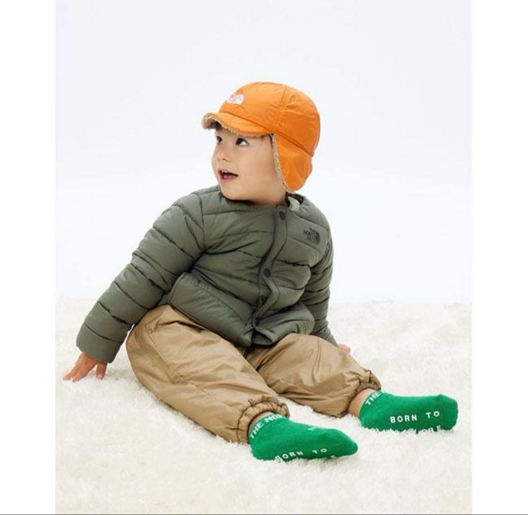 【美品】THE NORTH FACE ベビーダウンジャケットカーキ