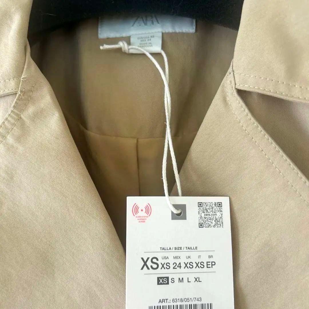 新品未使用‼︎ 完売品 希少XS ZARA ベージュ ショートトレンチ