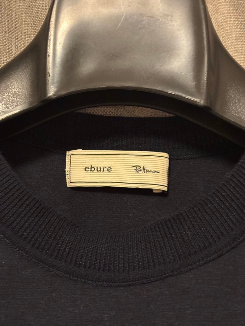【ebure×Ron Herman】コットンポンチニットカラー Tシャツ