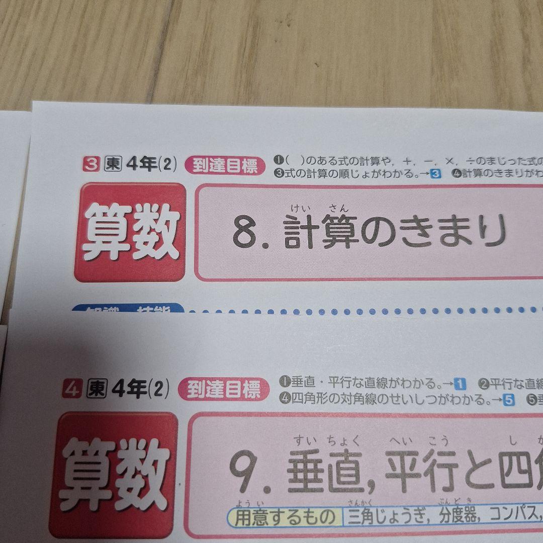 算数 4年生 カラーテスト 東京書籍
