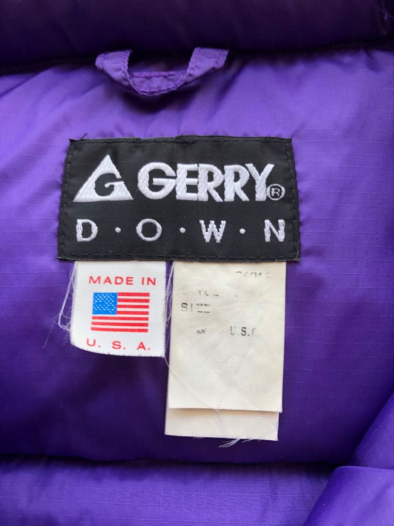 GERRY ダウンベスト パープル USA製　ジェリー　アウトドア