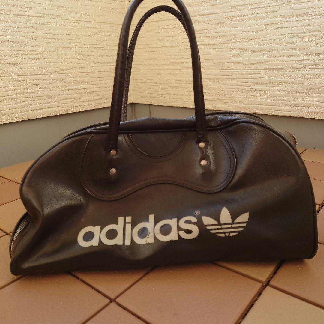 H　adidas ダークブラウン ボストンバッグ