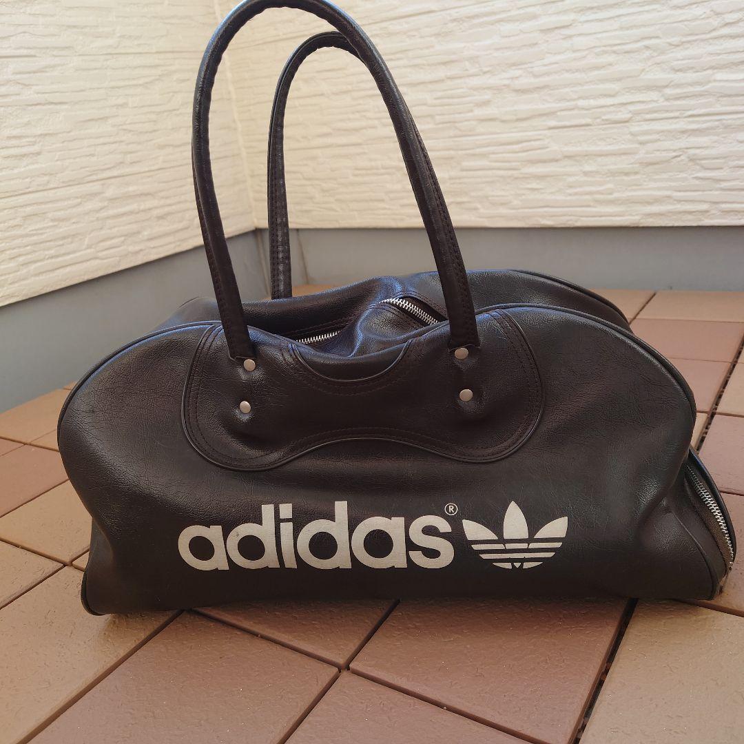 H　adidas ダークブラウン ボストンバッグ