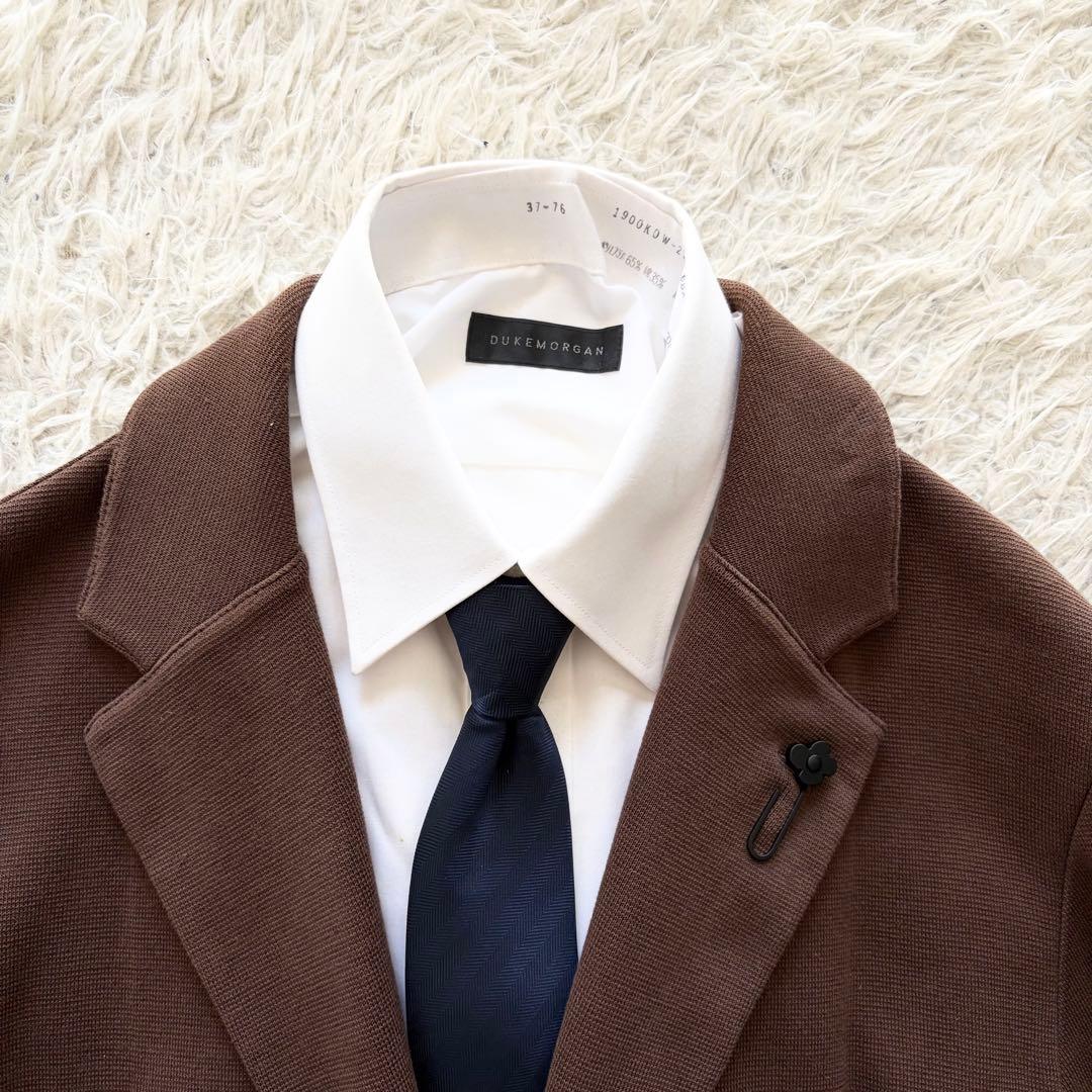<24年モデル>LARDINI 最新ロゴ ブラウン ニット ジャケット サイズL