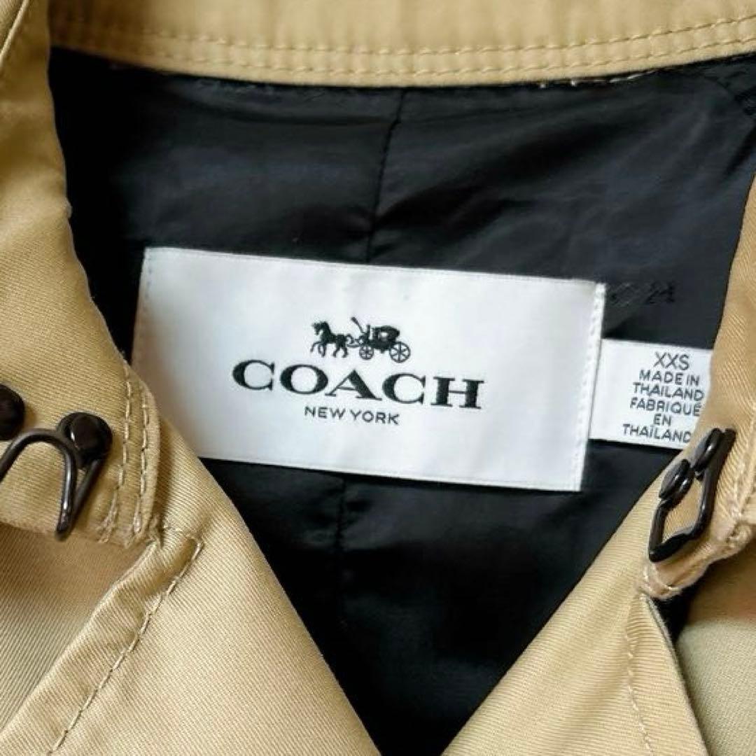 美品 COACH トレンチコート ベージュ S相当 ベルト付 上品