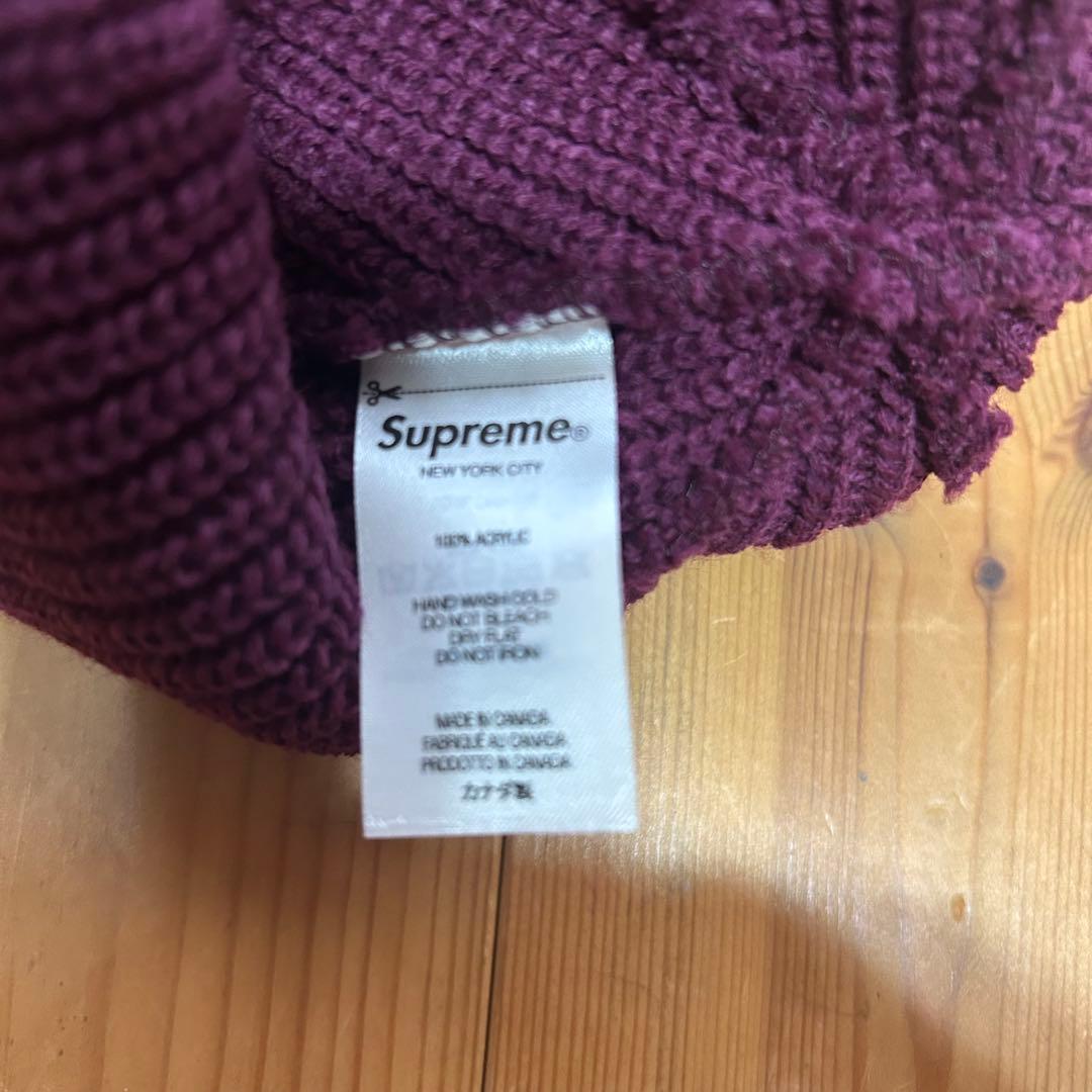 Supreme バーガンディ ニット帽