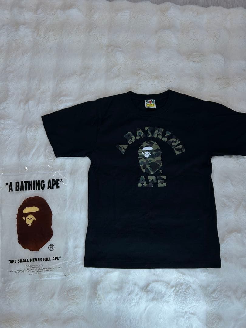A BATHING APE カモフラージュTシャツ ブラック(早いもん勝ち)