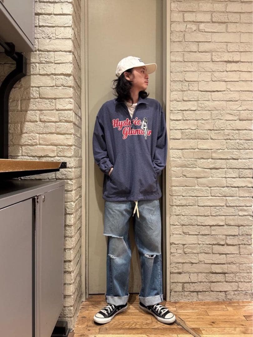 ヒステリックグラマー　オーバーサイズ　ハーフジッププルオーバー　完売品