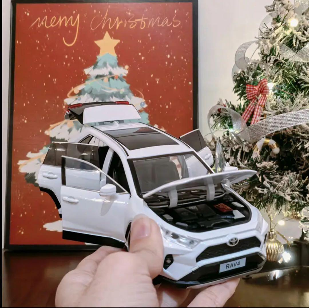 トヨタ RAV4 ミニカー ホワイト ブルー レッド