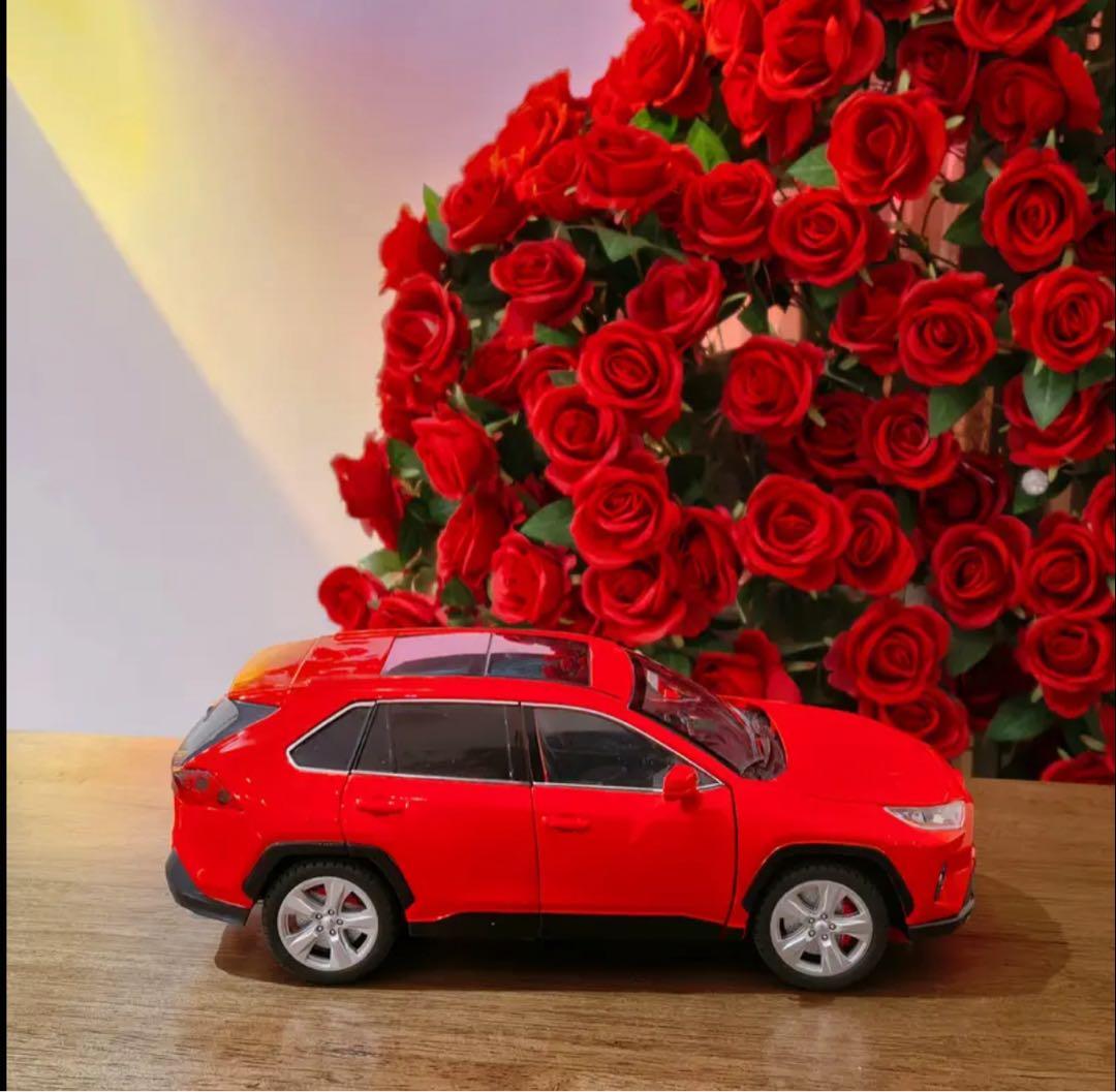 トヨタ RAV4 ミニカー ホワイト ブルー レッド