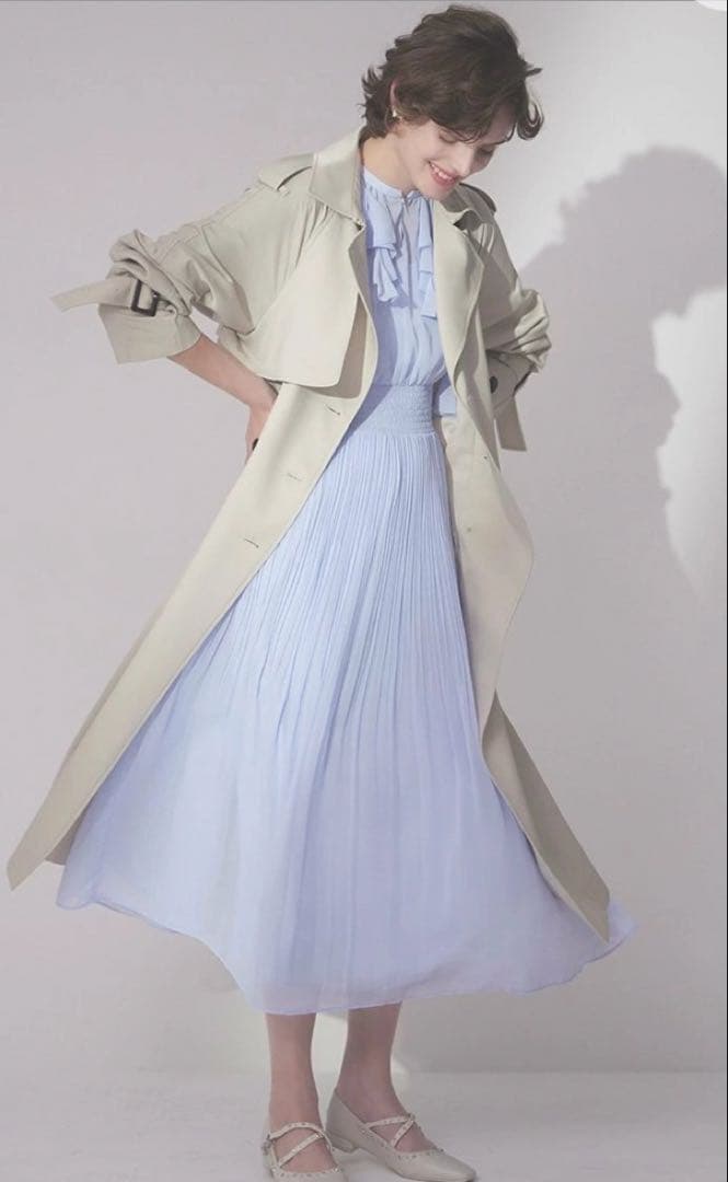 【新品未使用】CELFORD セルフォード♪ロングトレンチコート BEG 36
