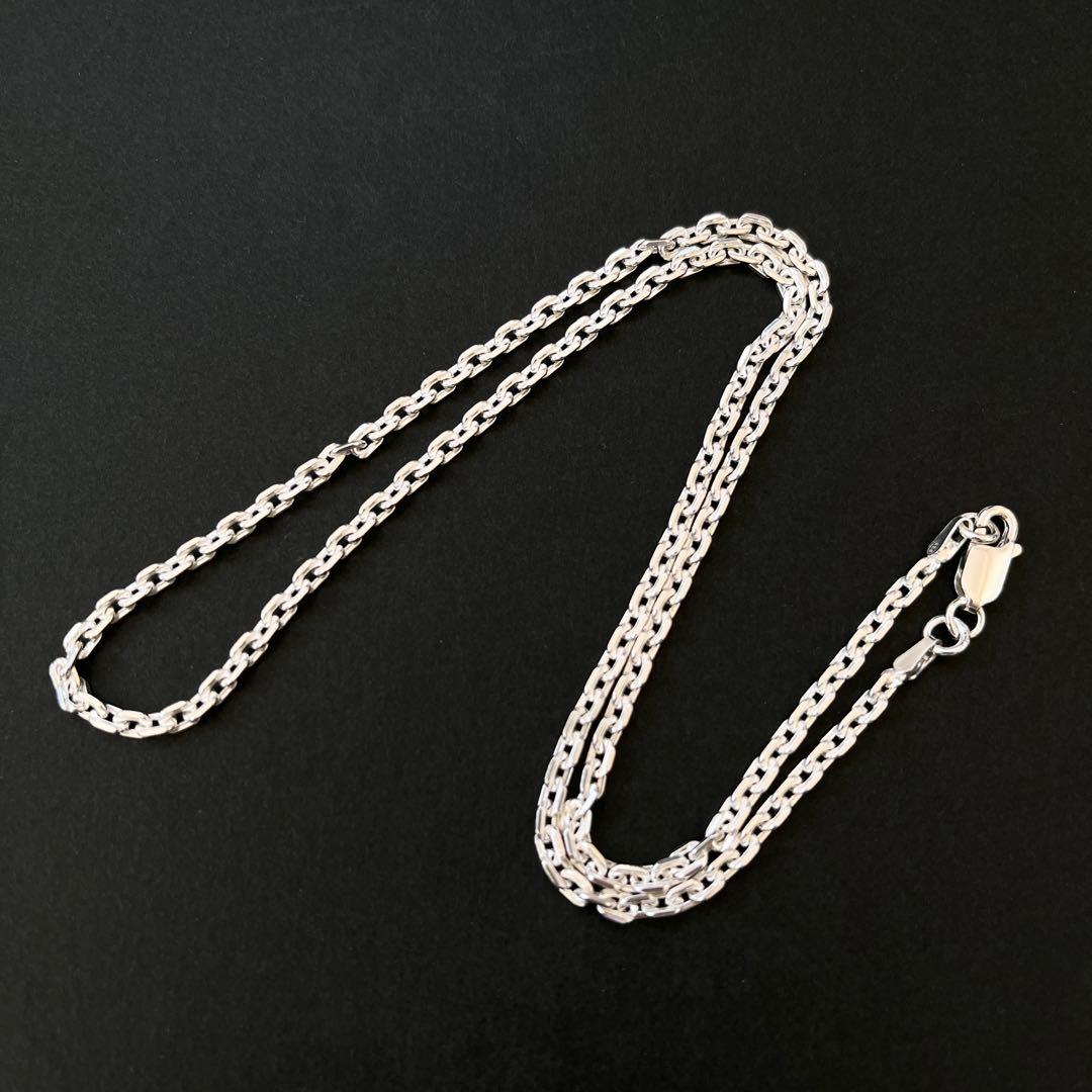 シルバー925小豆チェーンネックレス 45cm3mm アズキチェーン新品