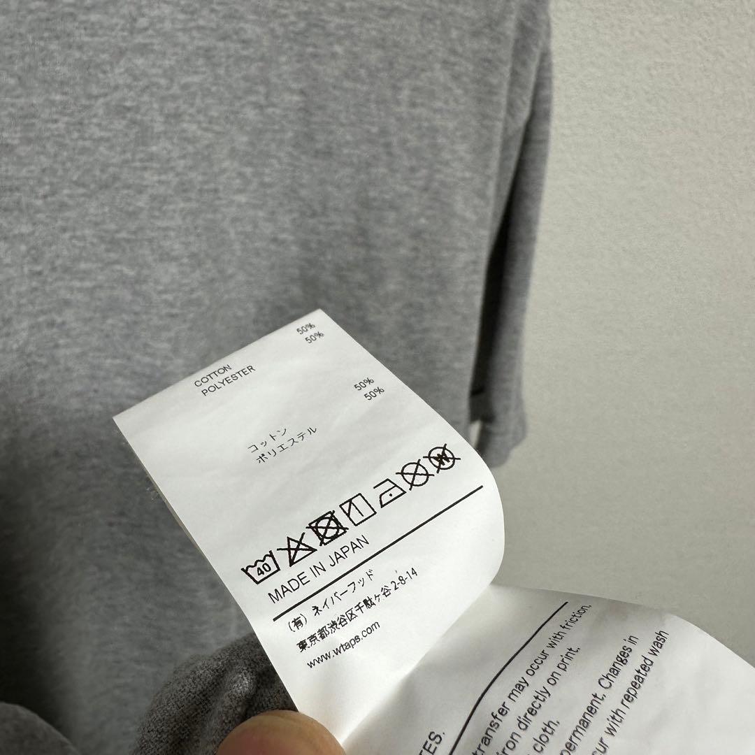 WTAPS 22SS ACADEMY SS Tシャツ サイズM 灰 カレッジロゴ