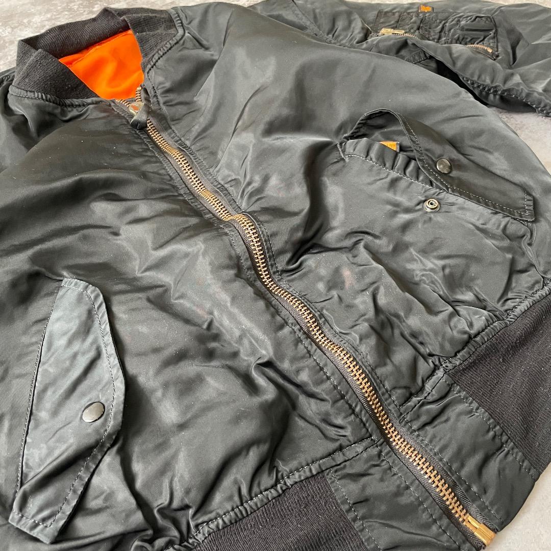 90s アメリカ軍 民間 Alpha Black L USA製
