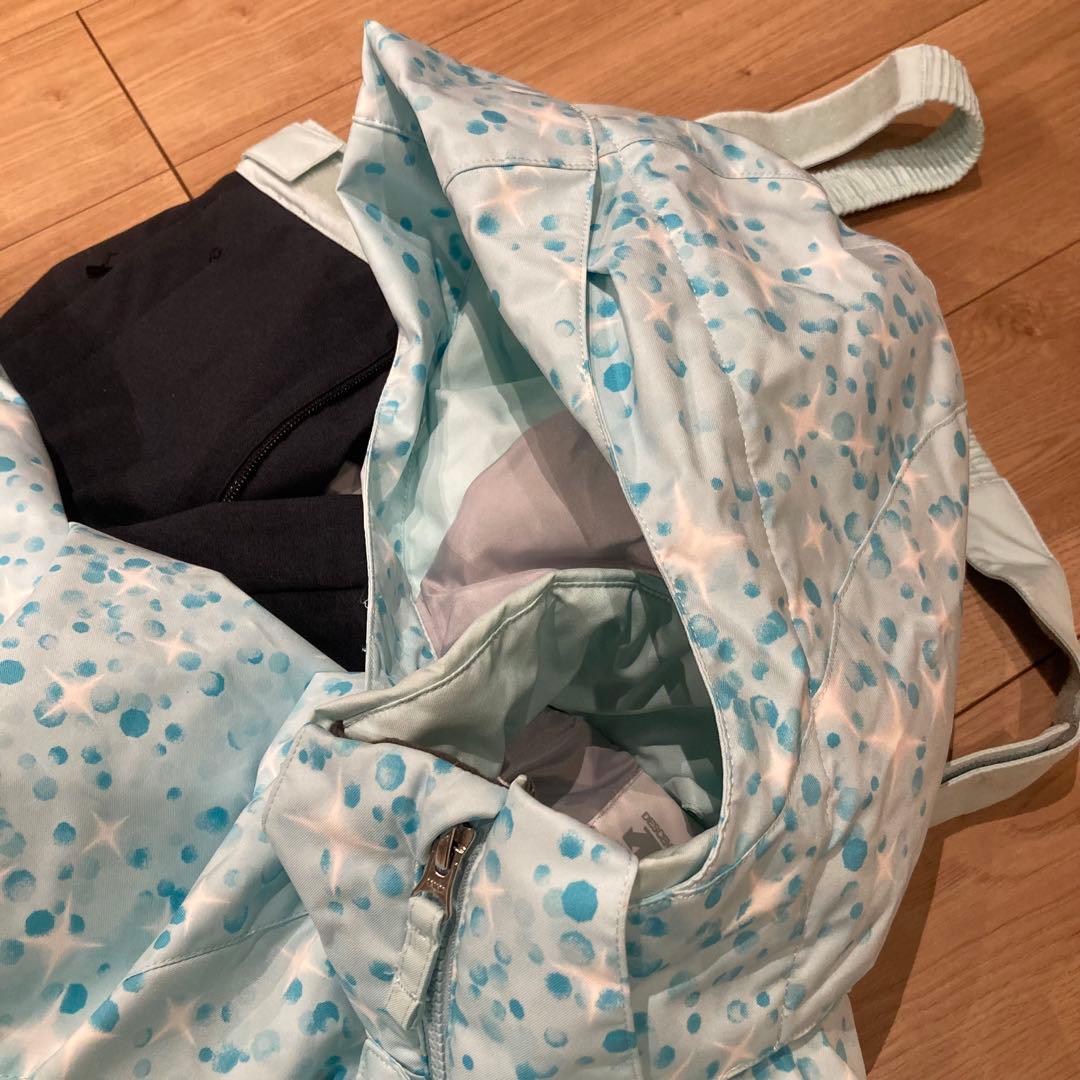 美品 DESCENTE 子ども用スキーウェア 上下セット130cm デサント