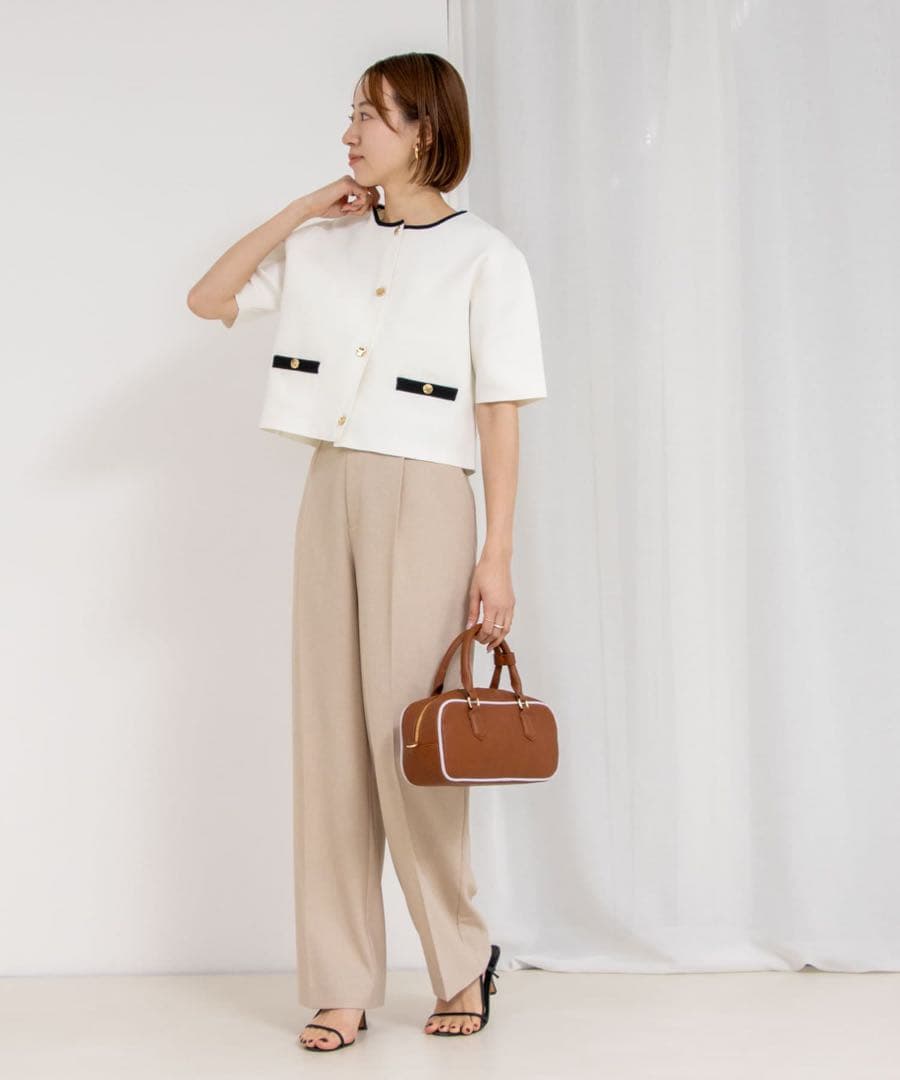 ⭐︎新品未使用⭐︎NOLLEY'S(ノーリーズ) ミラノリブ半袖ジャケット
