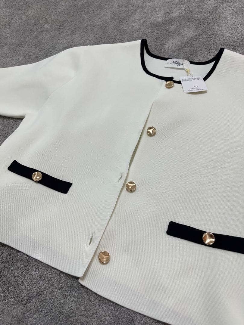 ⭐︎新品未使用⭐︎NOLLEY'S(ノーリーズ) ミラノリブ半袖ジャケット