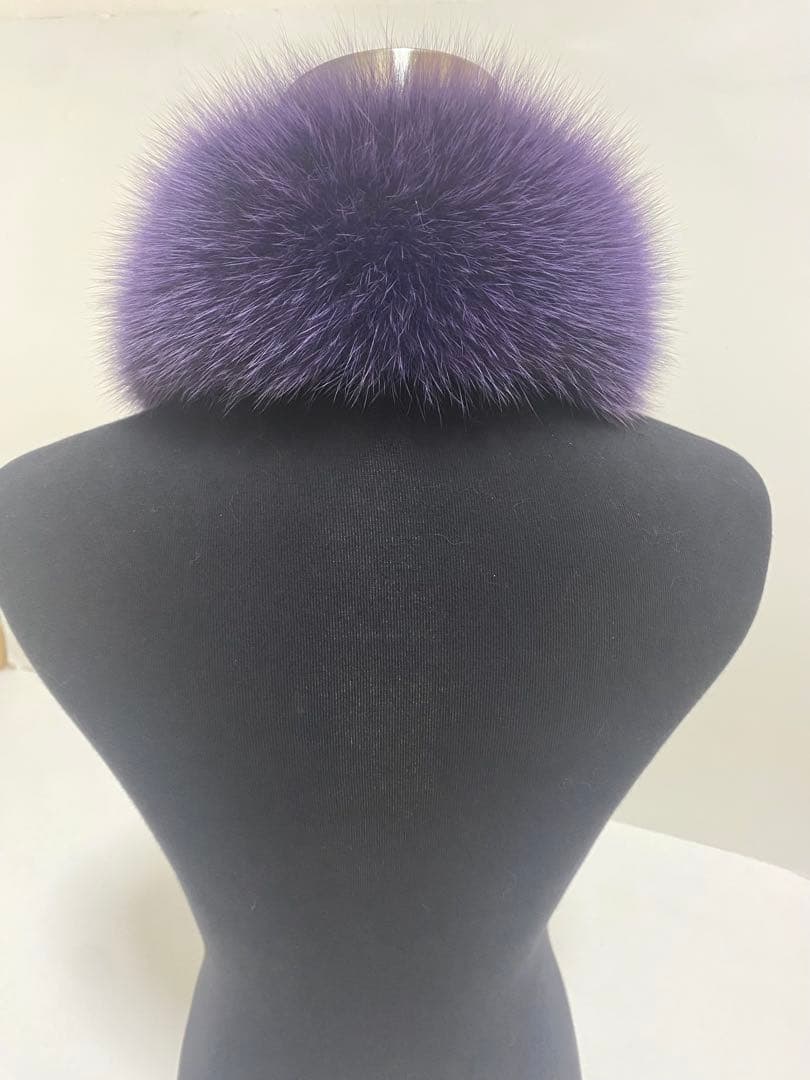［新品］saga紫色 ファー マフラー