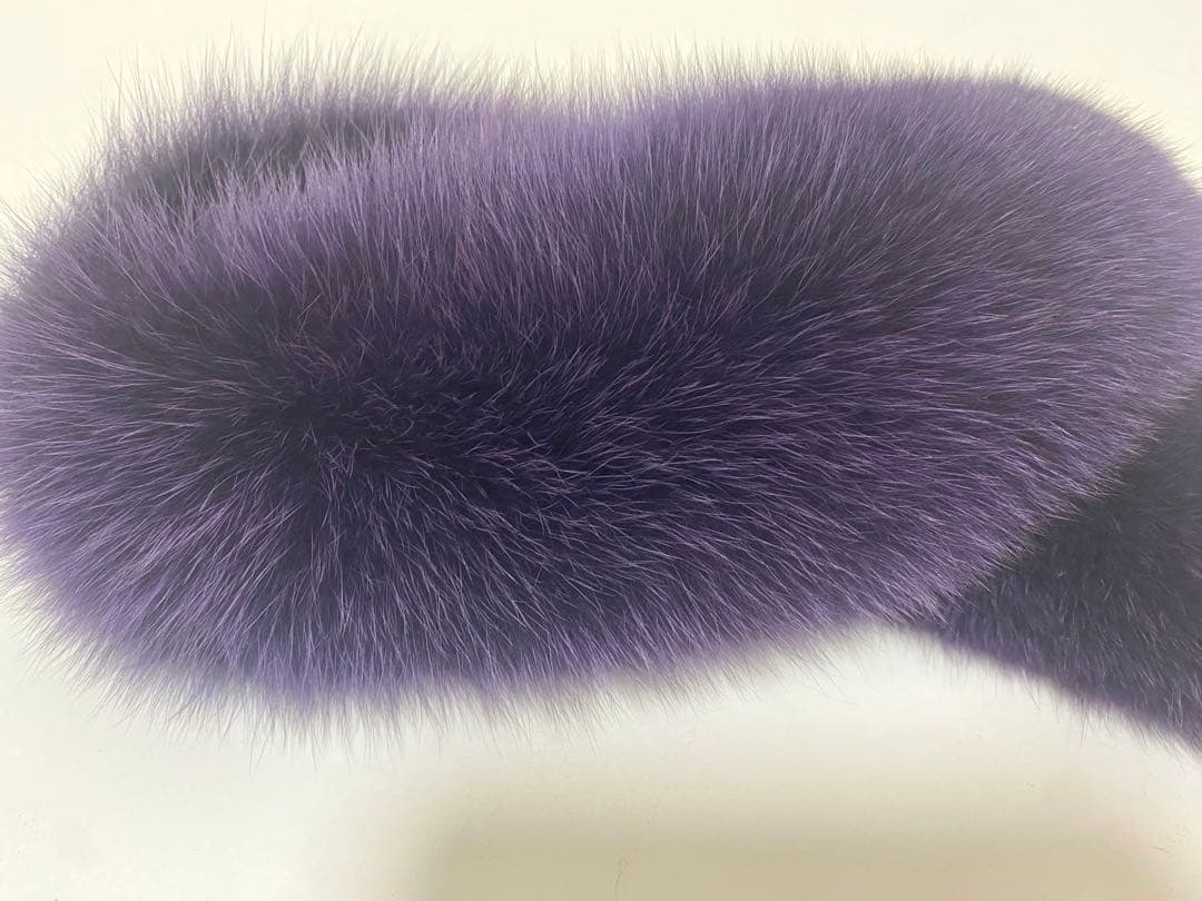 ［新品］saga紫色 ファー マフラー