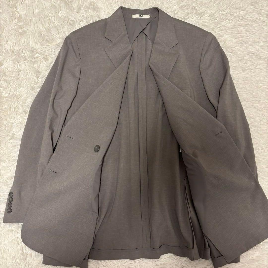 ユニクロC 感動ダブルジャケットリラックスフィット グレー XXL