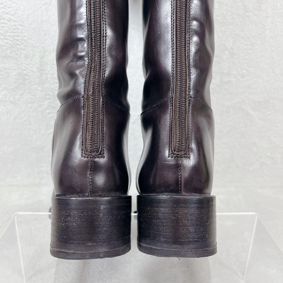 美品✨SARTORE ジョッキーブーツ ロングブーツ 36 イタリア製 濃茶
