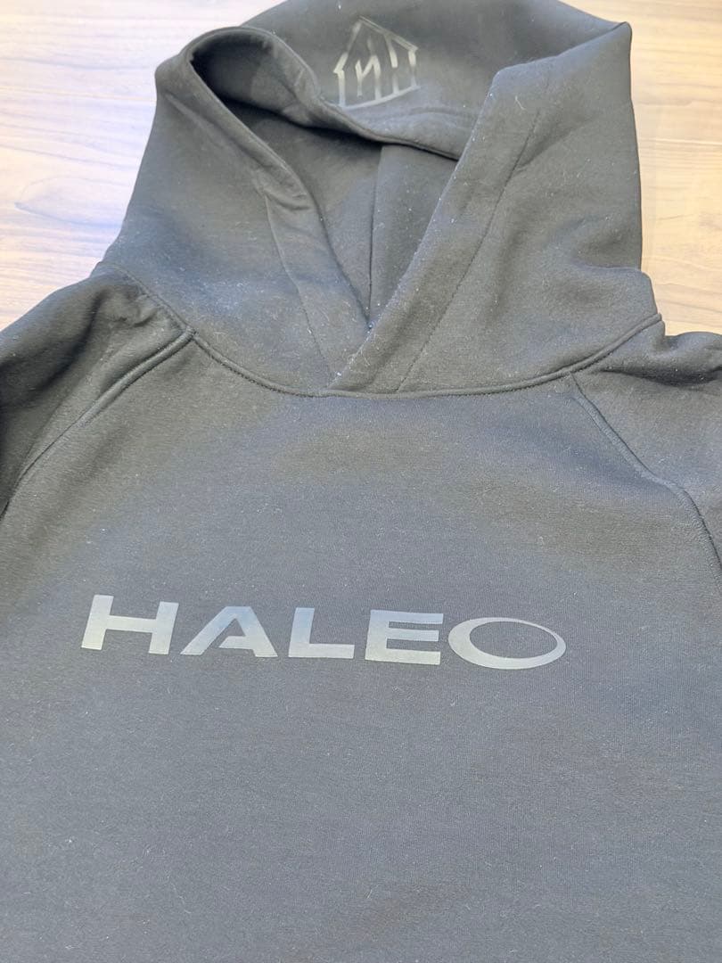HALEO フード付きセットアップ　上下セット ブラック